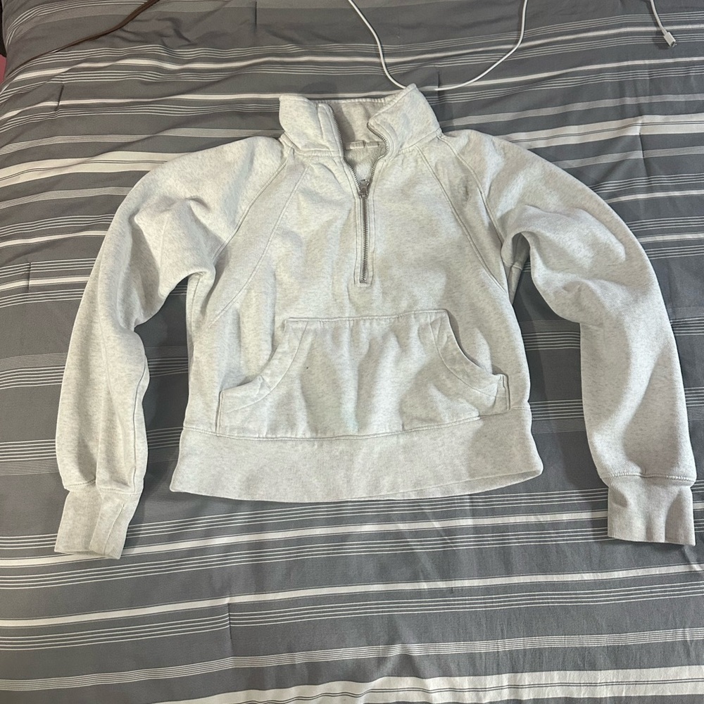 GAP Light Gray Zip-Up Sweatshirt